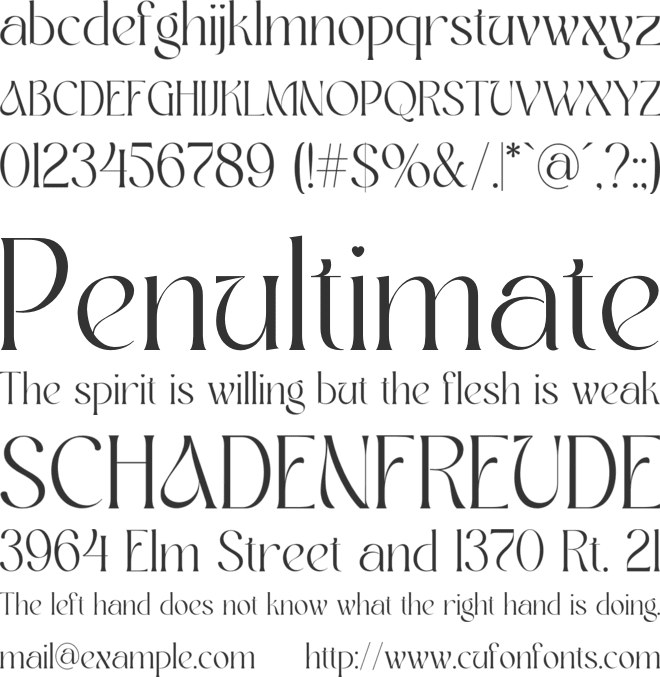 Giomori font preview