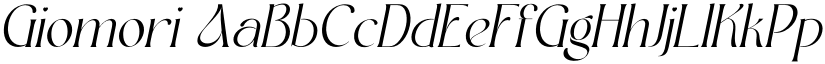 Giomori font