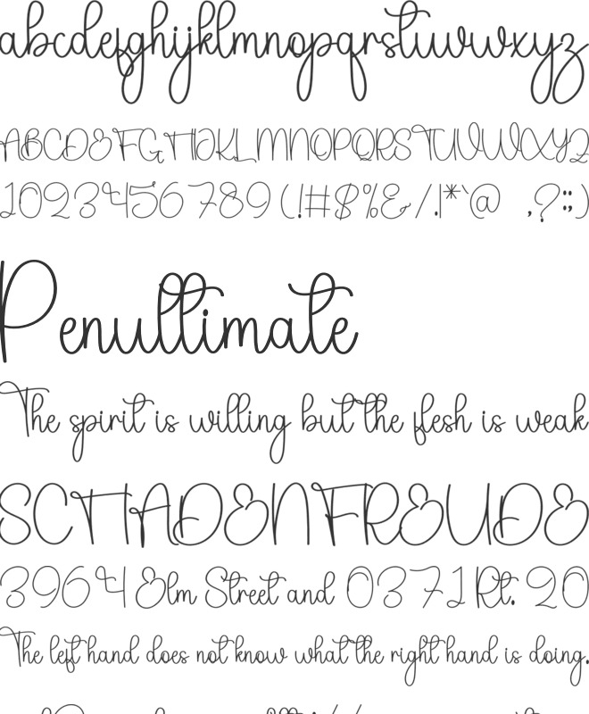 Winterman font preview