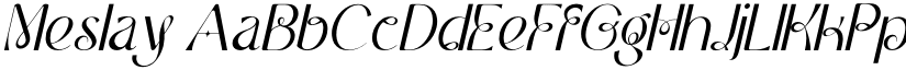 Meslay font