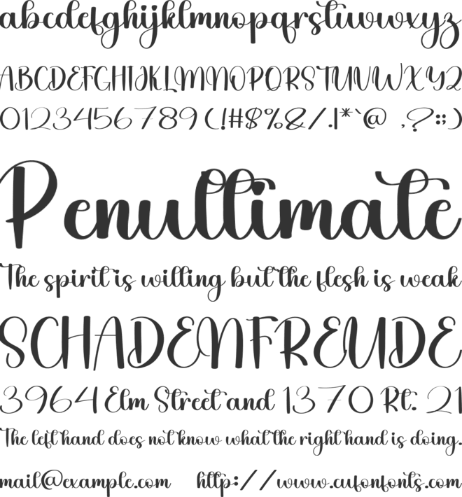 Butter Mocktail font preview