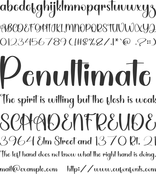 House Highland font preview