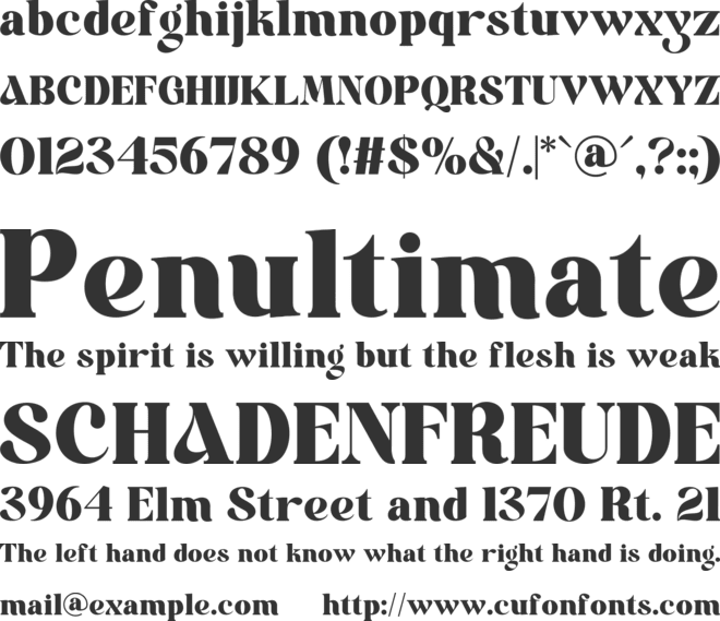 Treasure Times font preview