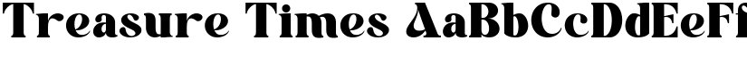 Treasure Times font