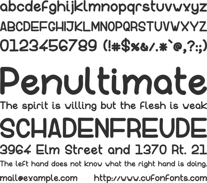 InFormal Style Bold font preview