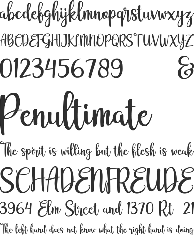 adelline personal use only font preview