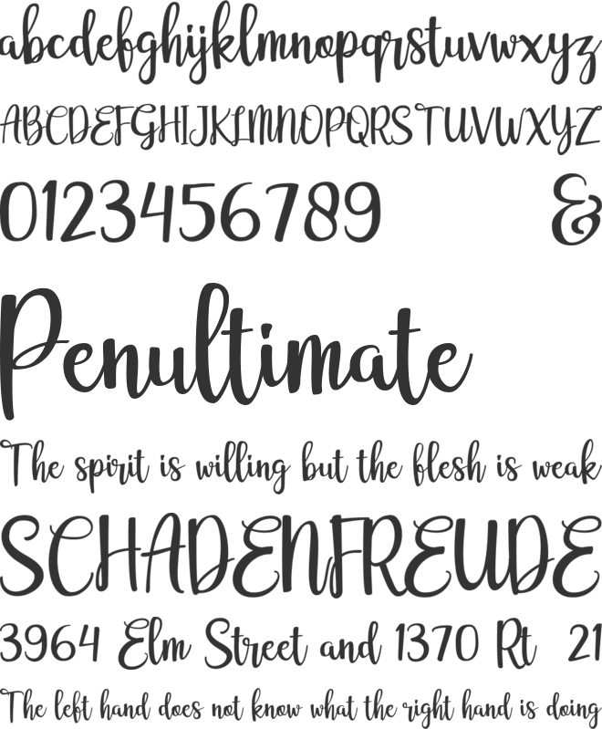 adelline personal use only font preview