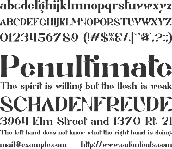 Jegan font preview