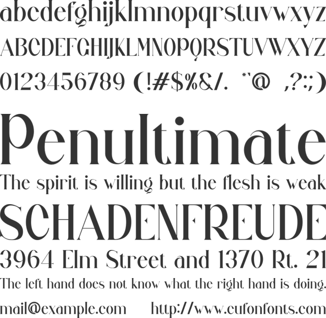 Jangor font preview