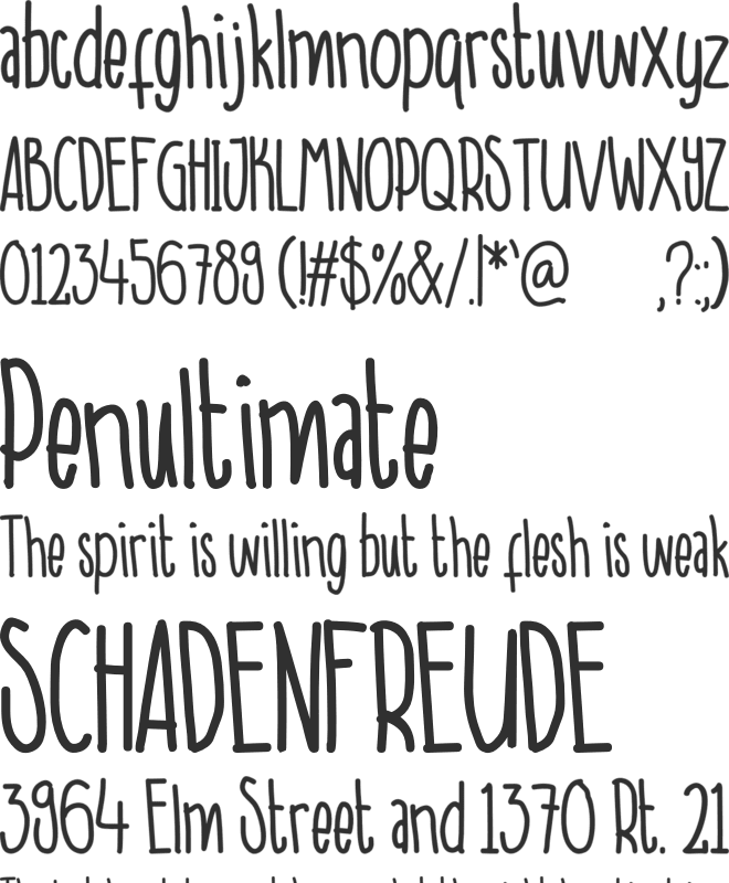 A Day in September font preview
