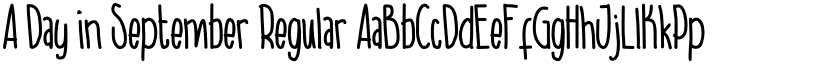 A Day in September Regular font