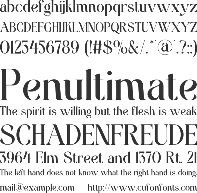 Mondea font preview