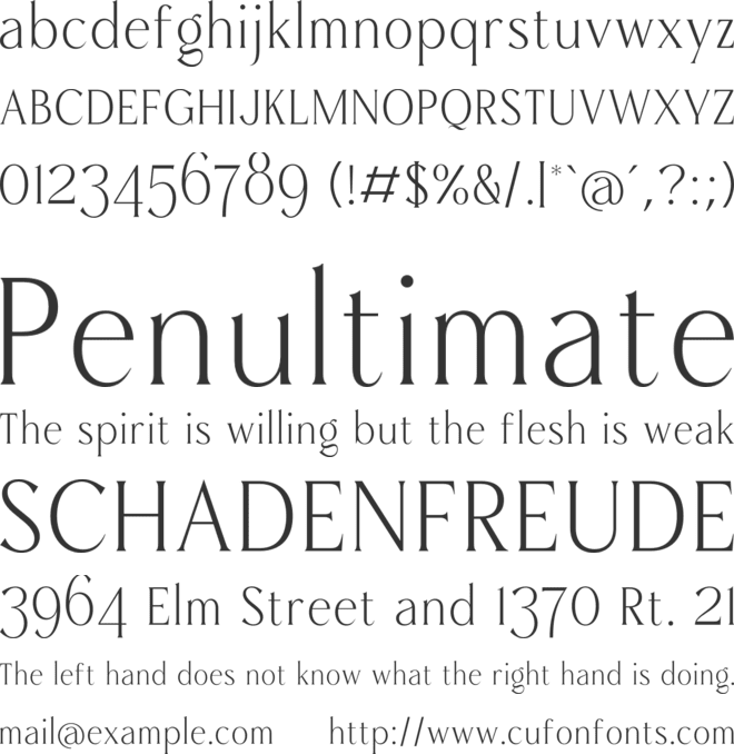 Karena Serif font preview