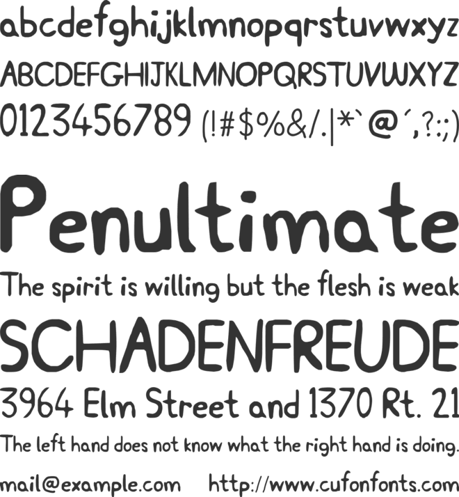 Peppa Had A Bullet font preview