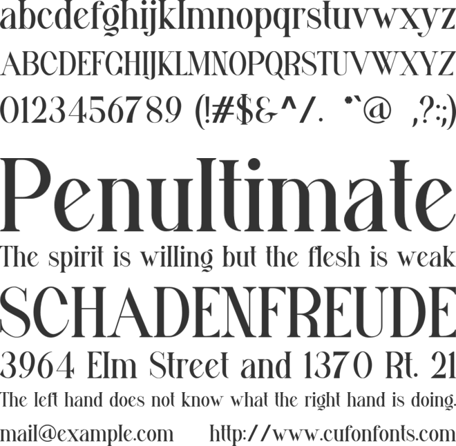 Gimbo font preview