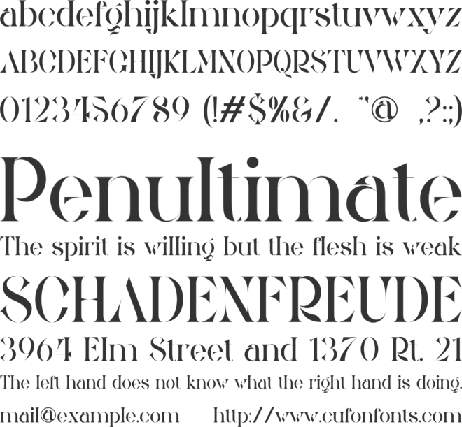 Tugen font preview