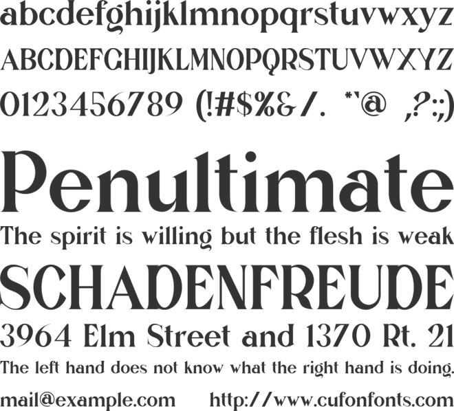 Arina font preview