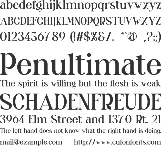 Blingh font preview