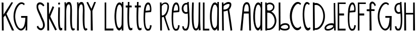 KG Skinny Latte Regular font