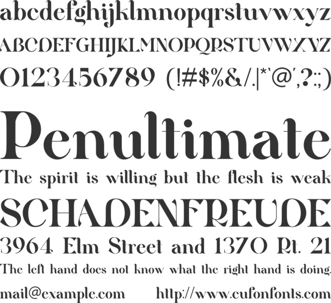 Qttney font preview