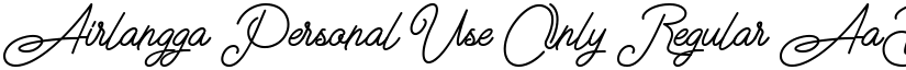 Airlangga Personal Use Only Regular font