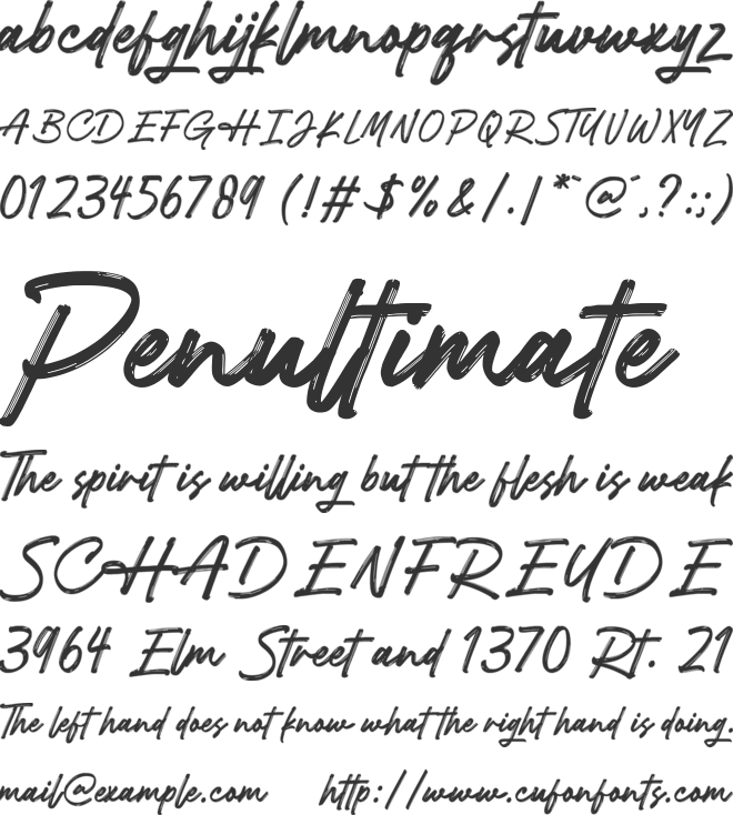 Breakline Signature font preview