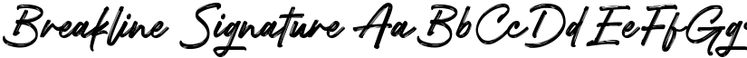 Breakline Signature font download