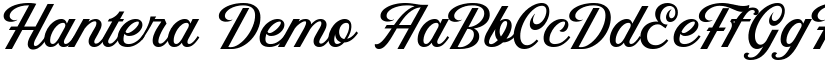 Hantera Demo font
