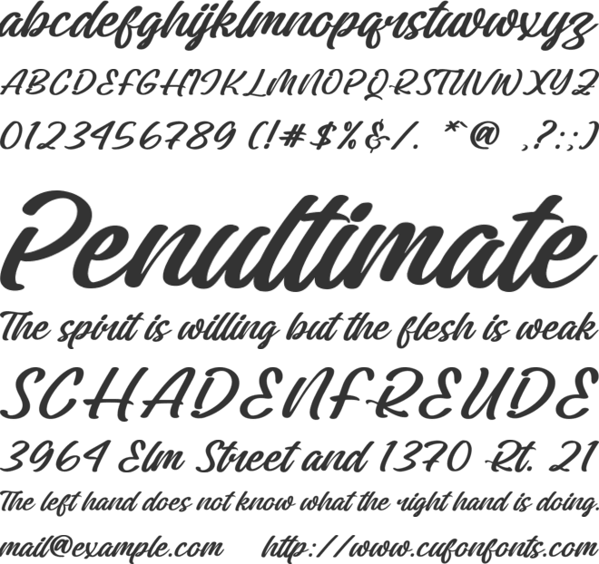 Montavie font preview