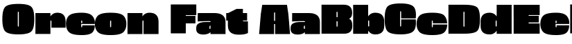 Oreon Fat font