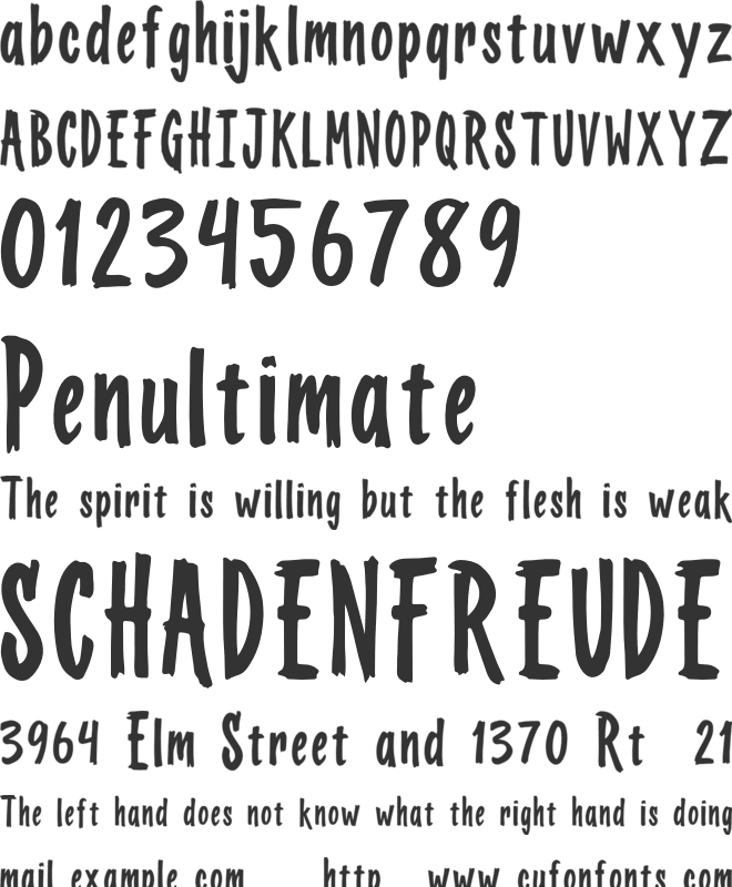 Nortline Scratch font preview