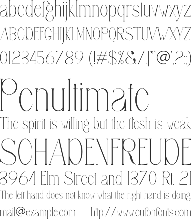 Safing font preview