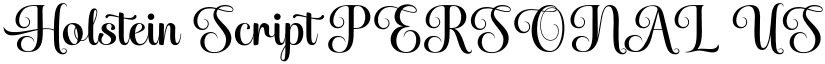 Holstein Script PERSONAL USE font
