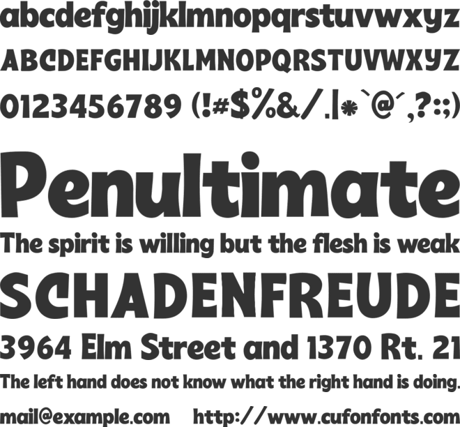 Fontzilla Comic font preview