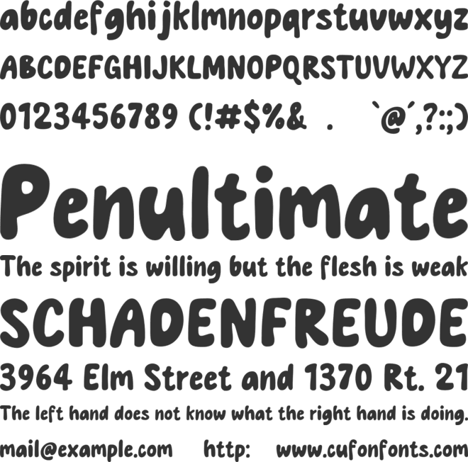 Charisma Mountain font preview