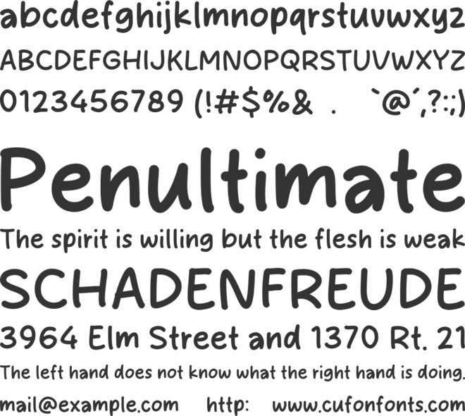 Skynight font preview
