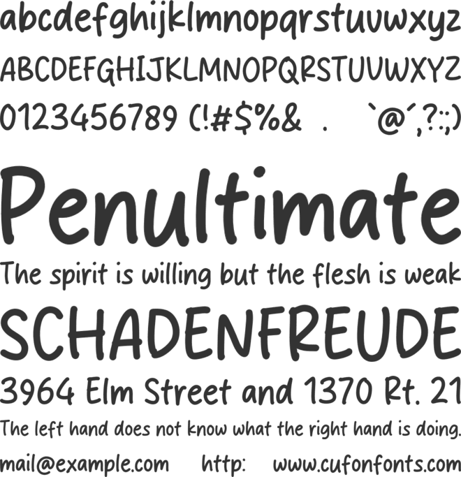 Gilent Tenxi font preview