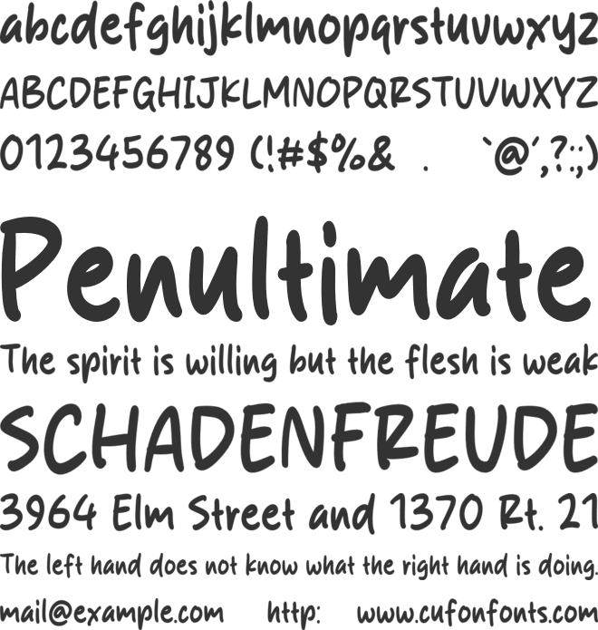Helmison Notes font preview
