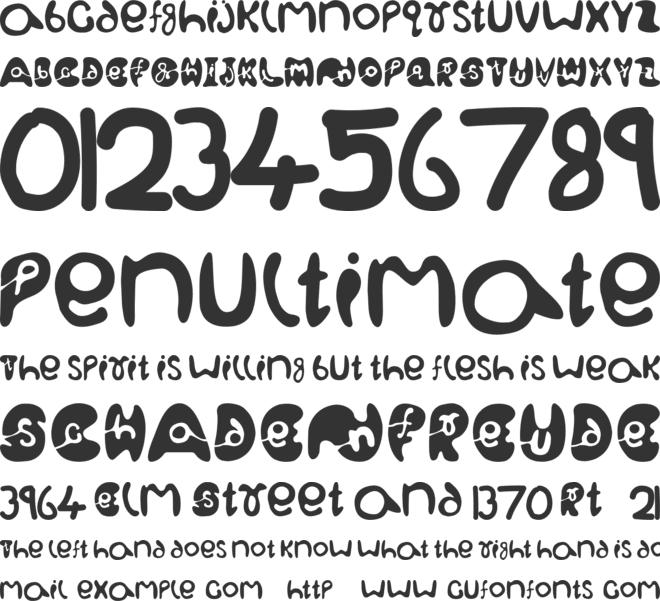 Pregna font preview