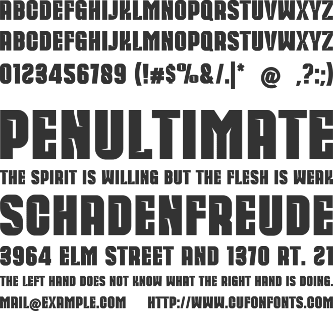 Ware Wolf font preview