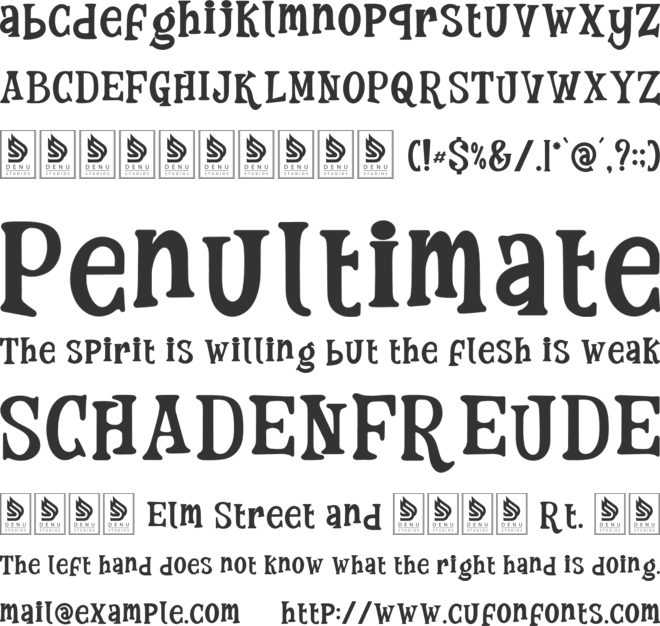Sampan Folk font preview