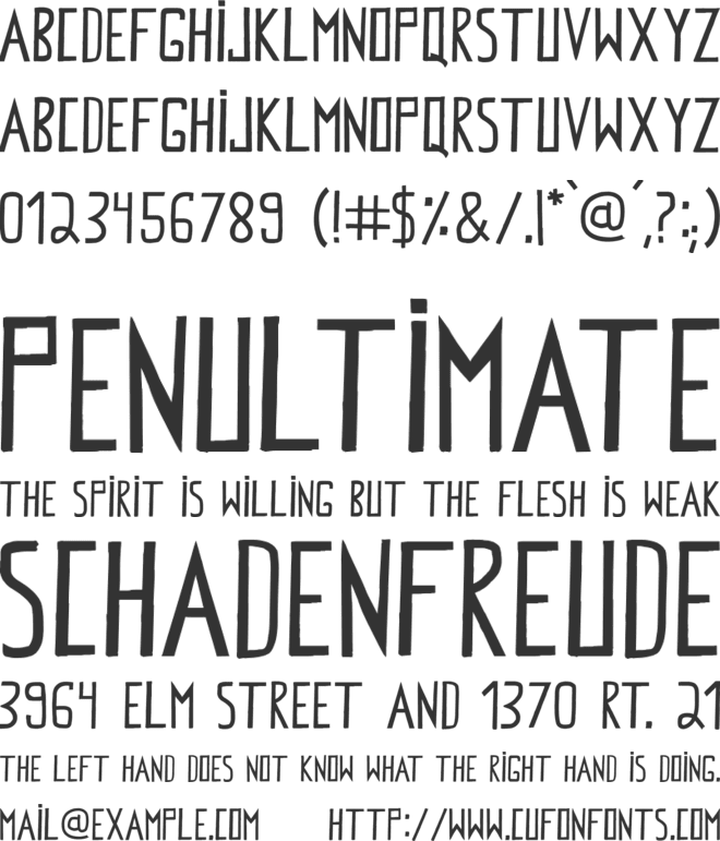 Ofissina font preview