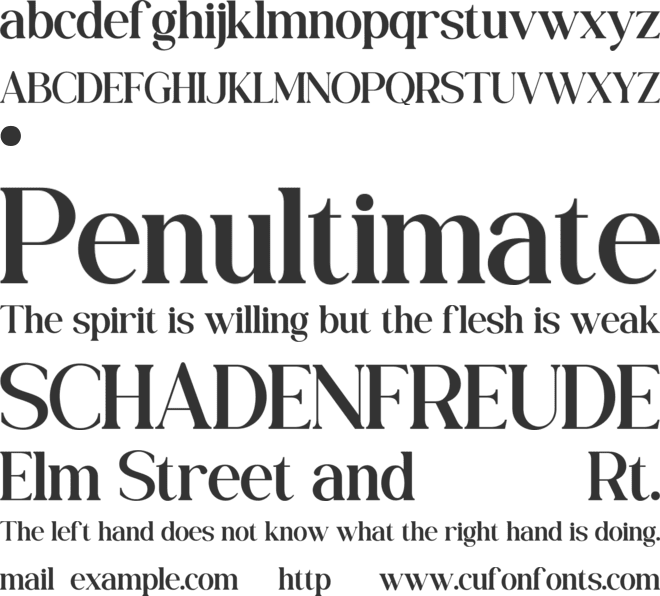 VONZA REGALIA font preview