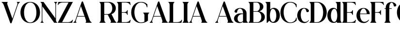 VONZA REGALIA font