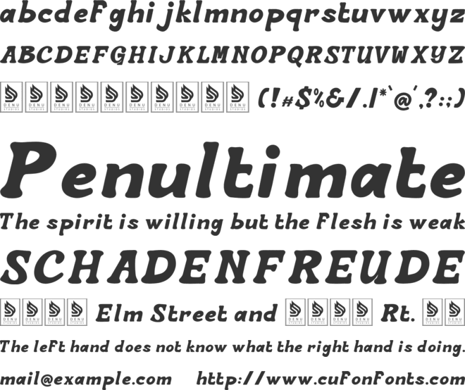 Roodey Quillen font preview