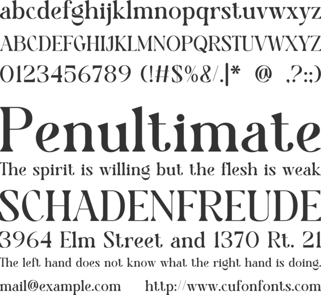 Alivia font preview