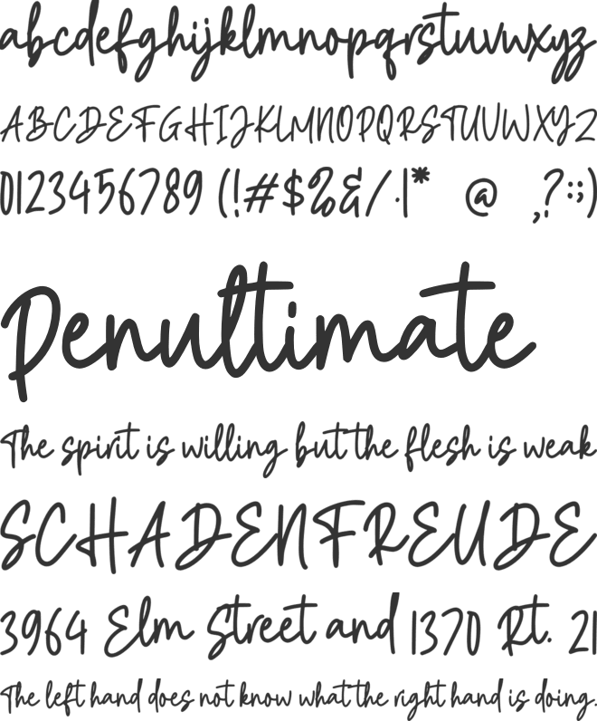 Honelly font preview