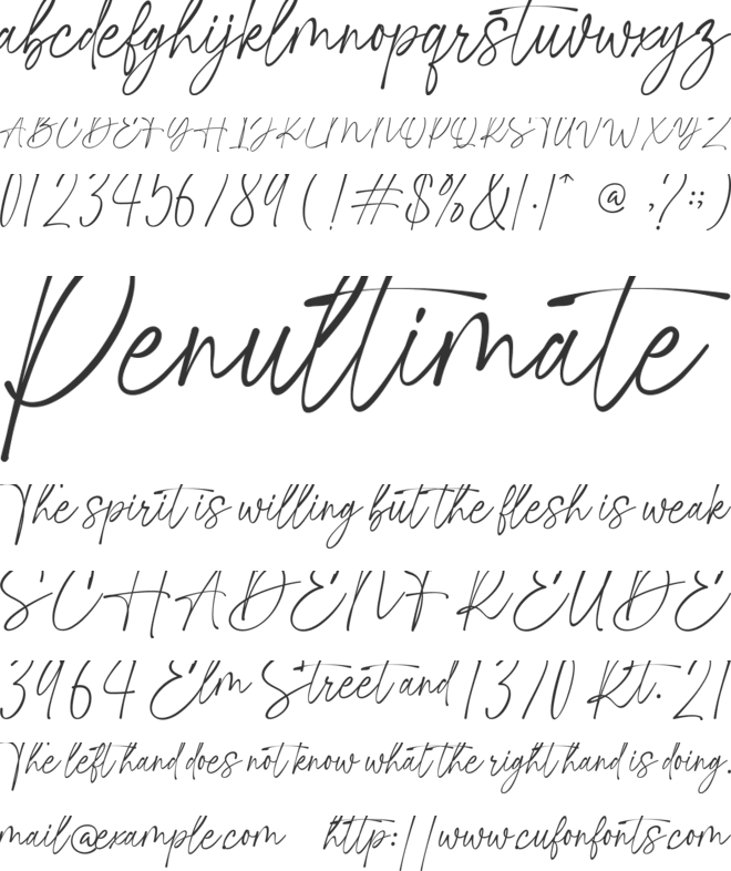 La Boutier font preview