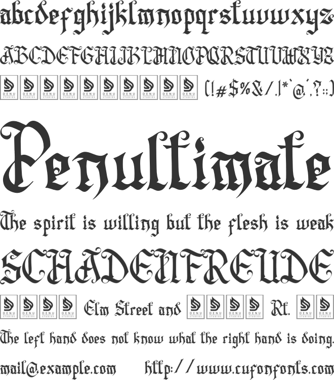 Rexstorm font preview