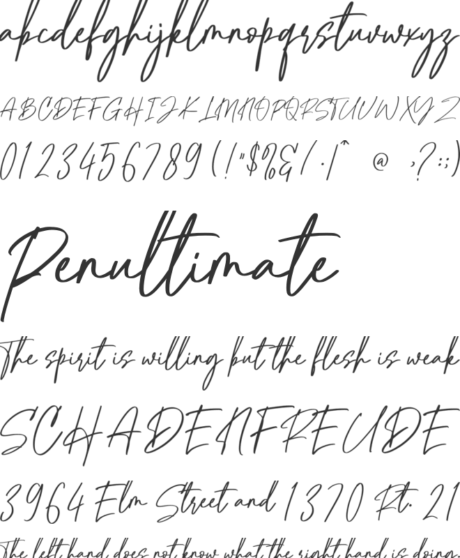Lumberton font preview